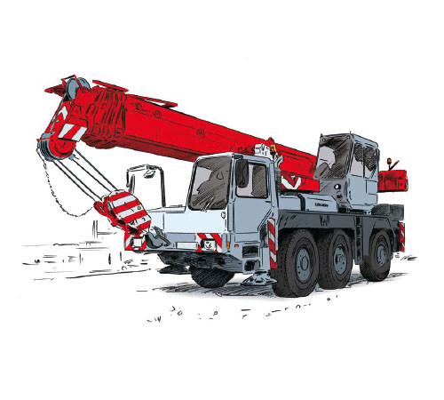 Dźwig szosowo – terenowy LIEBHERR 1040