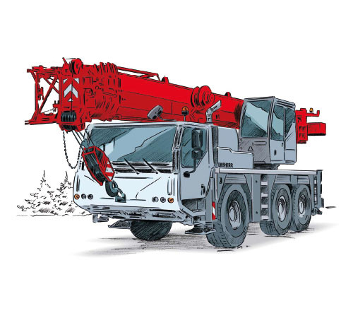 Dźwig szosowo – terenowy LIEBHERR 1055